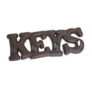 Vintage Keys Wall Hook Plastic Faux Wood Taiwan 1970s Burwood Brown 91081